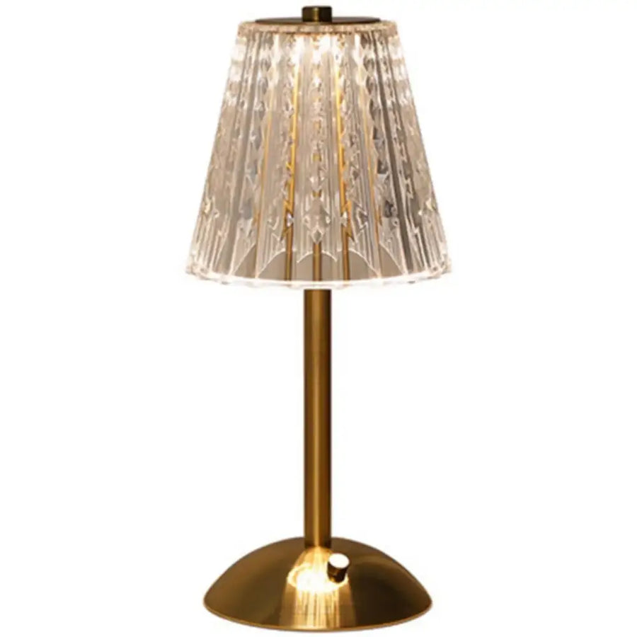 Crystal retro table lamp — golden option