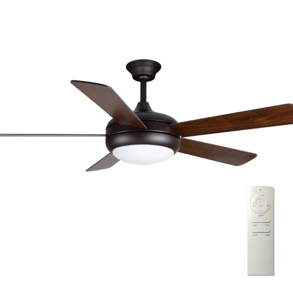 Retro Wood Fan Blade Ceiling with Lights - Lighting > Fans