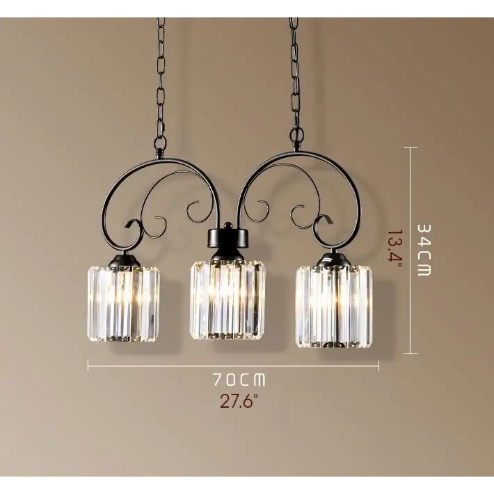 Vintage Crystal Pendant Lamp for Living Dining Bedroom - Lighting