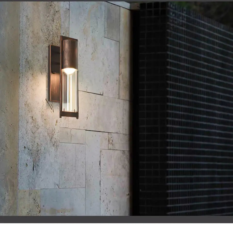 Vintage Black/Bronze Outdoor Waterproof Led Wall Sconce for Porch