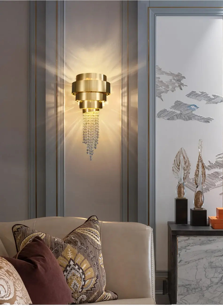 Luxury Creative Crystal Wall Sconce for Bedside, Bedroom, Living