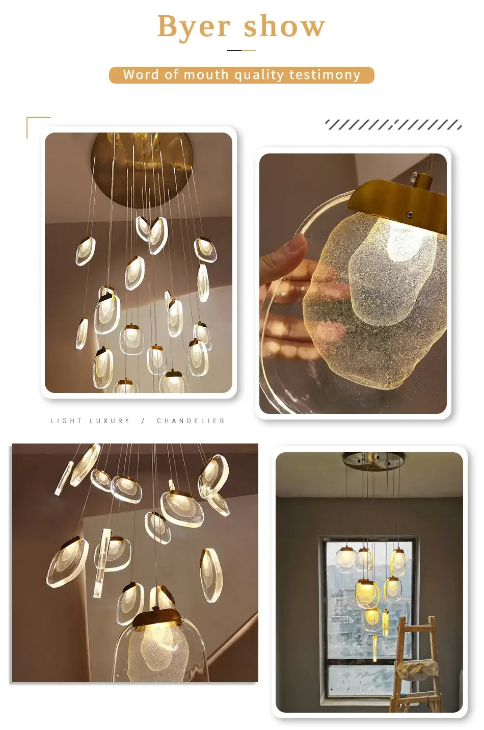 Luxus Moderne Spirale Kristall Kronleuchter für Treppe, Wohnzimmer