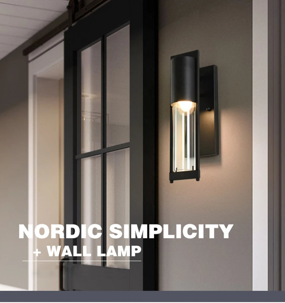 Vintage Black/Bronze Outdoor Waterproof Led Wall Sconce for Porch