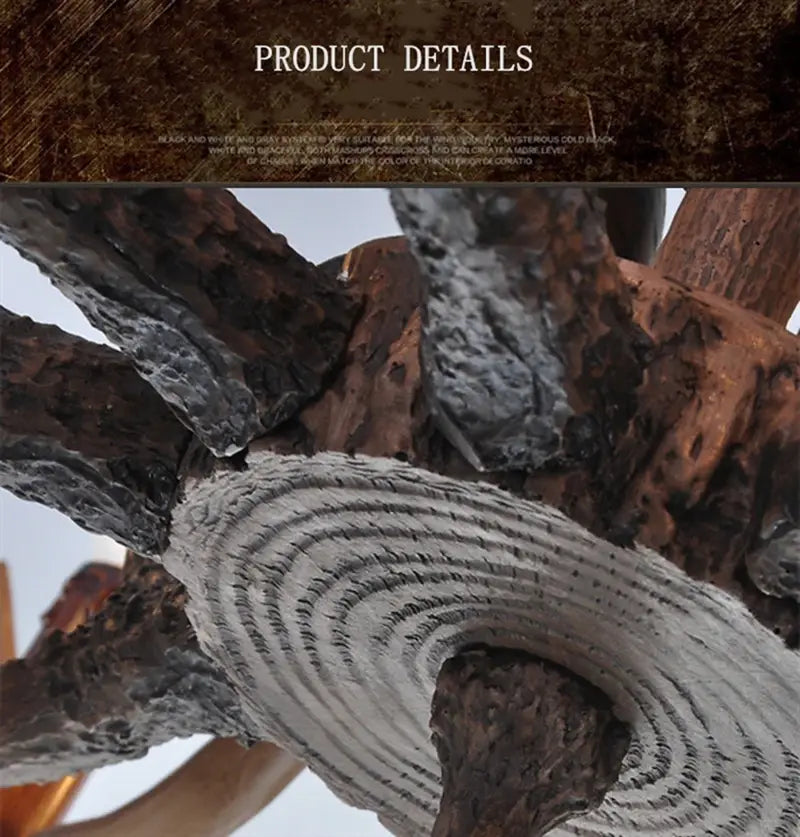 Retro-Kronleuchter aus Kunstharzgeweih für Wohnzimmer, Restaurant, Bar