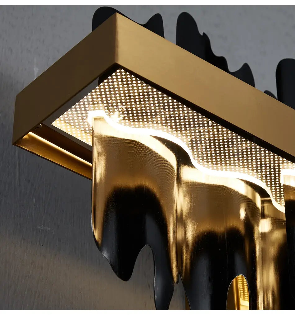 Moderner rechteckiger Kronleuchter „Iceberg“ für Esszimmer und Küche