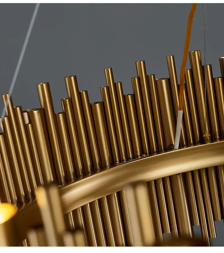 Rechteckiger Kronleuchter aus gebürstetem Edelstahl für Esszimmer und Küche