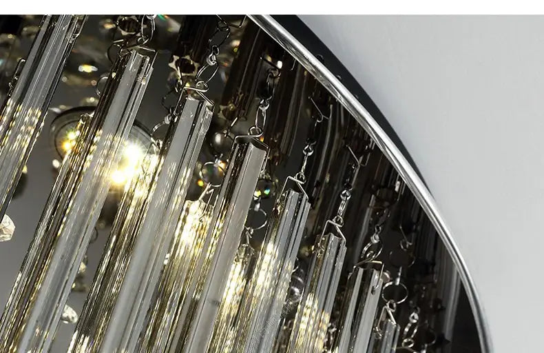 Luxuriöser schwarzer Decken-Kristall-Kronleuchter für Wohn- und Schlafzimmer