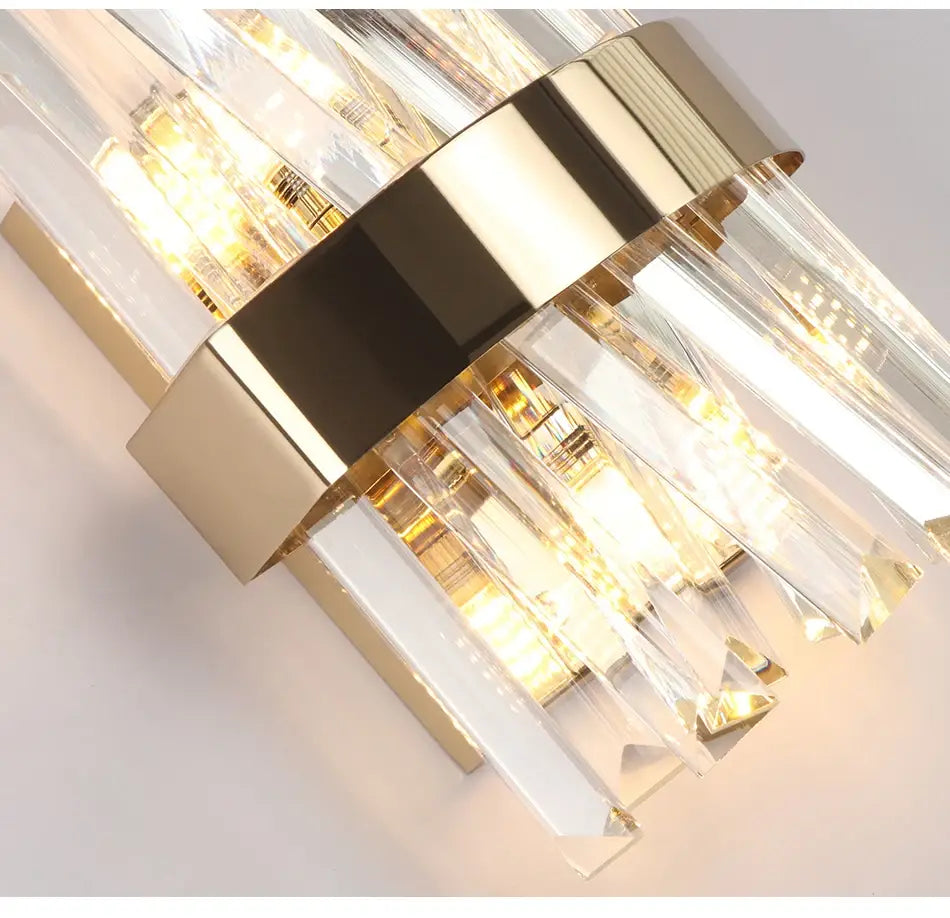 Luxury Modern Crystal Wall Sconce for Bedside, Bedroom, Hallway