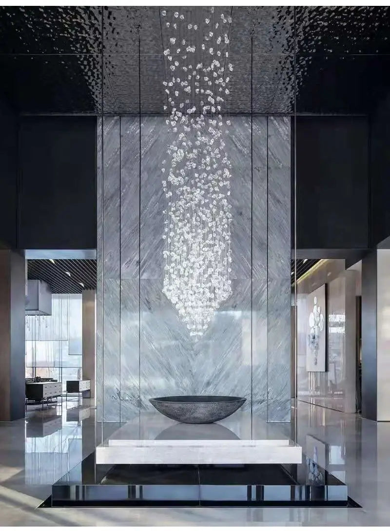 Luxury Clear Stone Crystal Chandelier for Staircase, Hallway