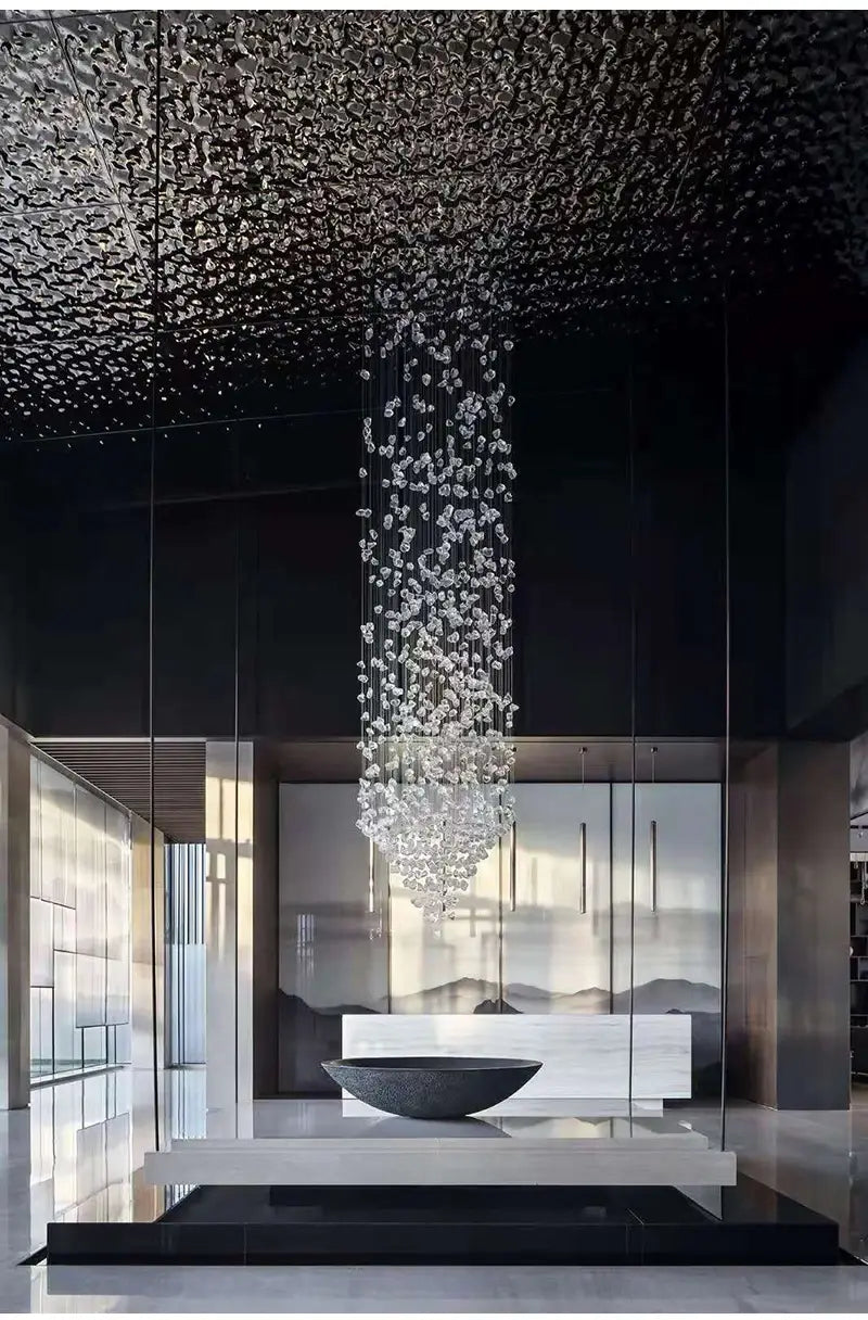 Luxury Clear Stone Crystal Chandelier for Staircase, Hallway