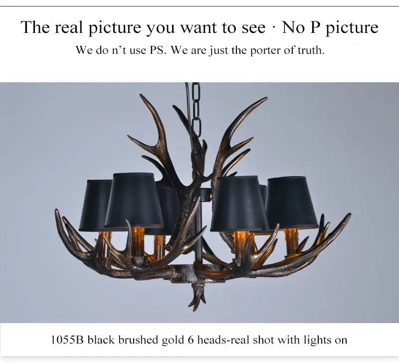 Nordic Romantic Deer LED Horn Kronleuchter für Wohnzimmer, Restaurant