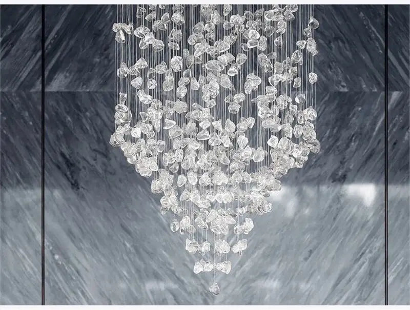 Luxury Clear Stone Crystal Chandelier for Staircase, Hallway