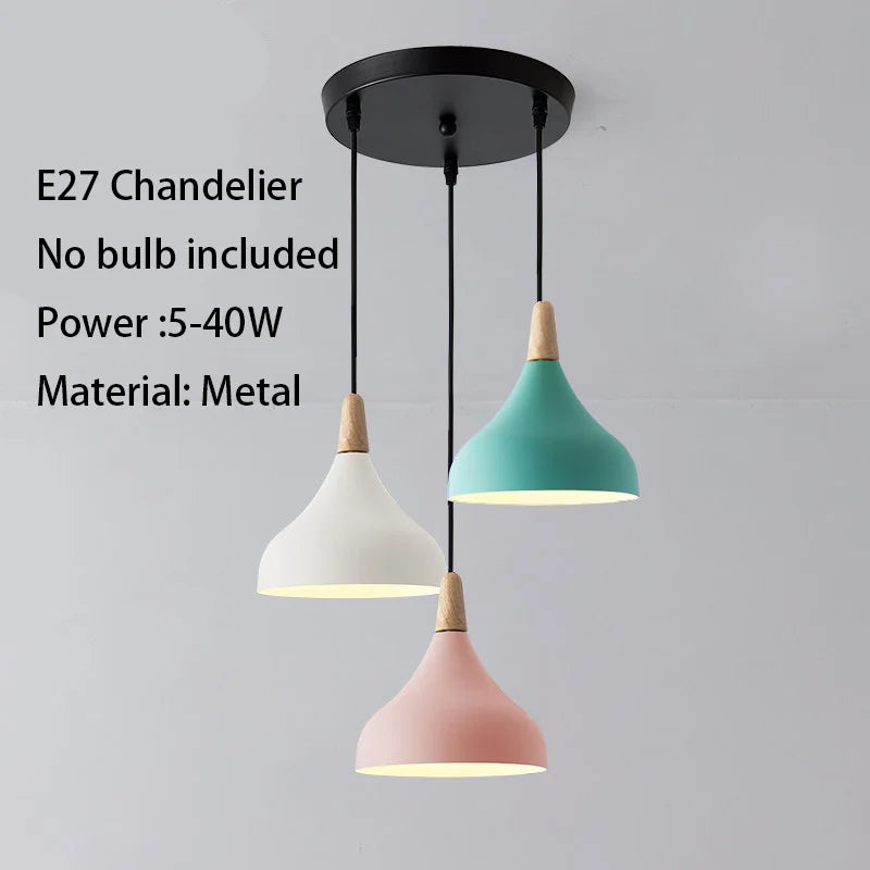 Nordic Macaron Pendant Light Modern Dining Lamp