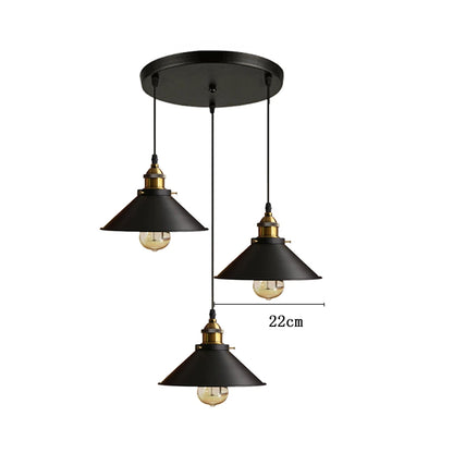 Vintage Industrial Pendant Light Retro Black Lamp 3RB2
