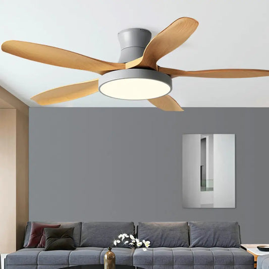 60’’ Frequency Conversion Fan Chandelier with Remote Control - Gray - Lighting >