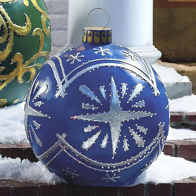60CM Inflatable Christmas Ornament Ball – Outdoor PVC Decor - Home & Garden > Seasonal