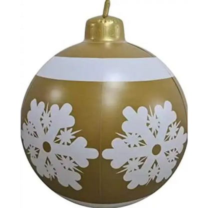 60CM Inflatable Christmas Ornament Ball – Outdoor PVC Decor - Snowflakes / 1PC / 60cm