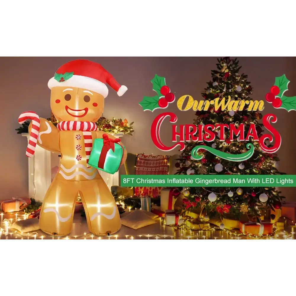 Gingerbread Man Inflatable Christmas Inflatables Gingerbread Man - Toplightstore