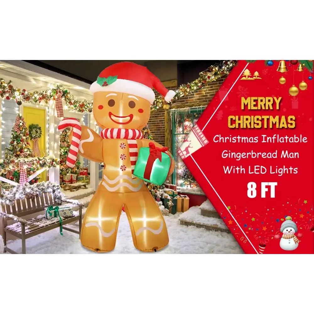 Gingerbread Man Inflatable Christmas Inflatables Gingerbread Man - Toplightstore