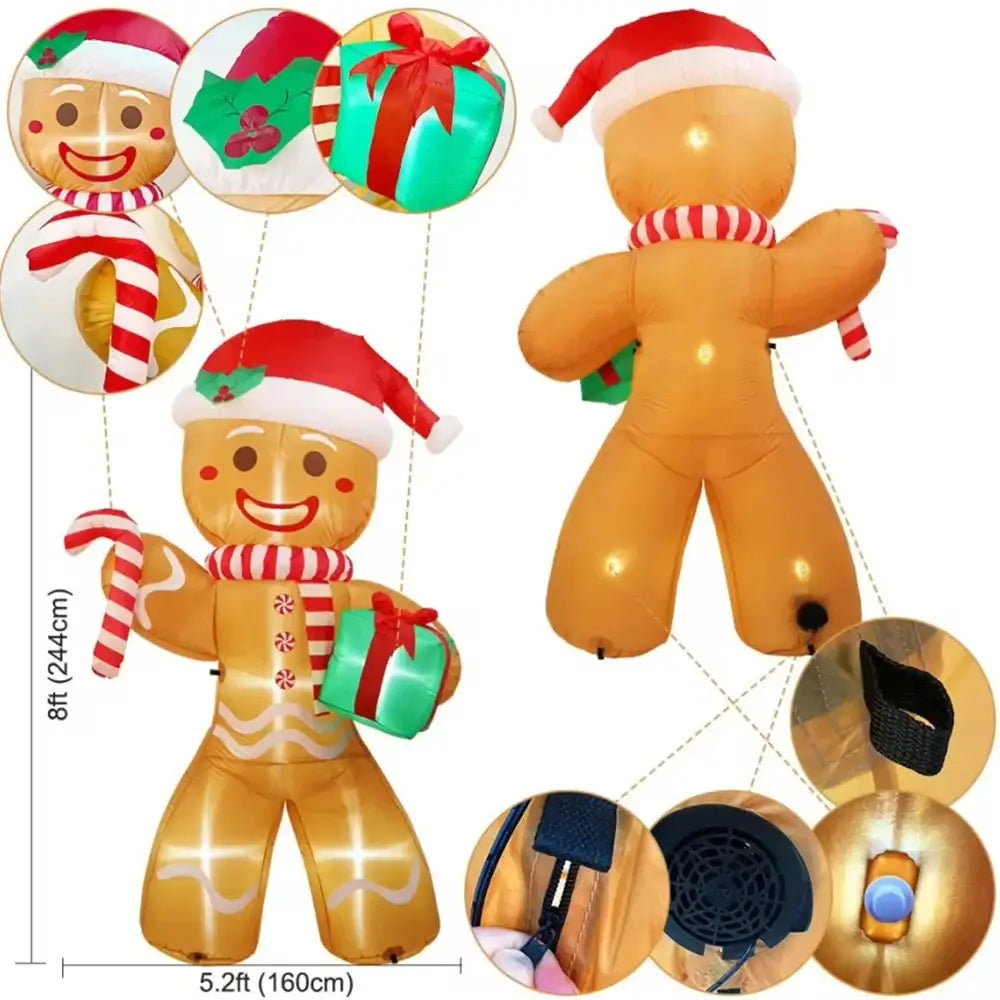 Gingerbread Man Inflatable Christmas Inflatables Gingerbread Man - Toplightstore
