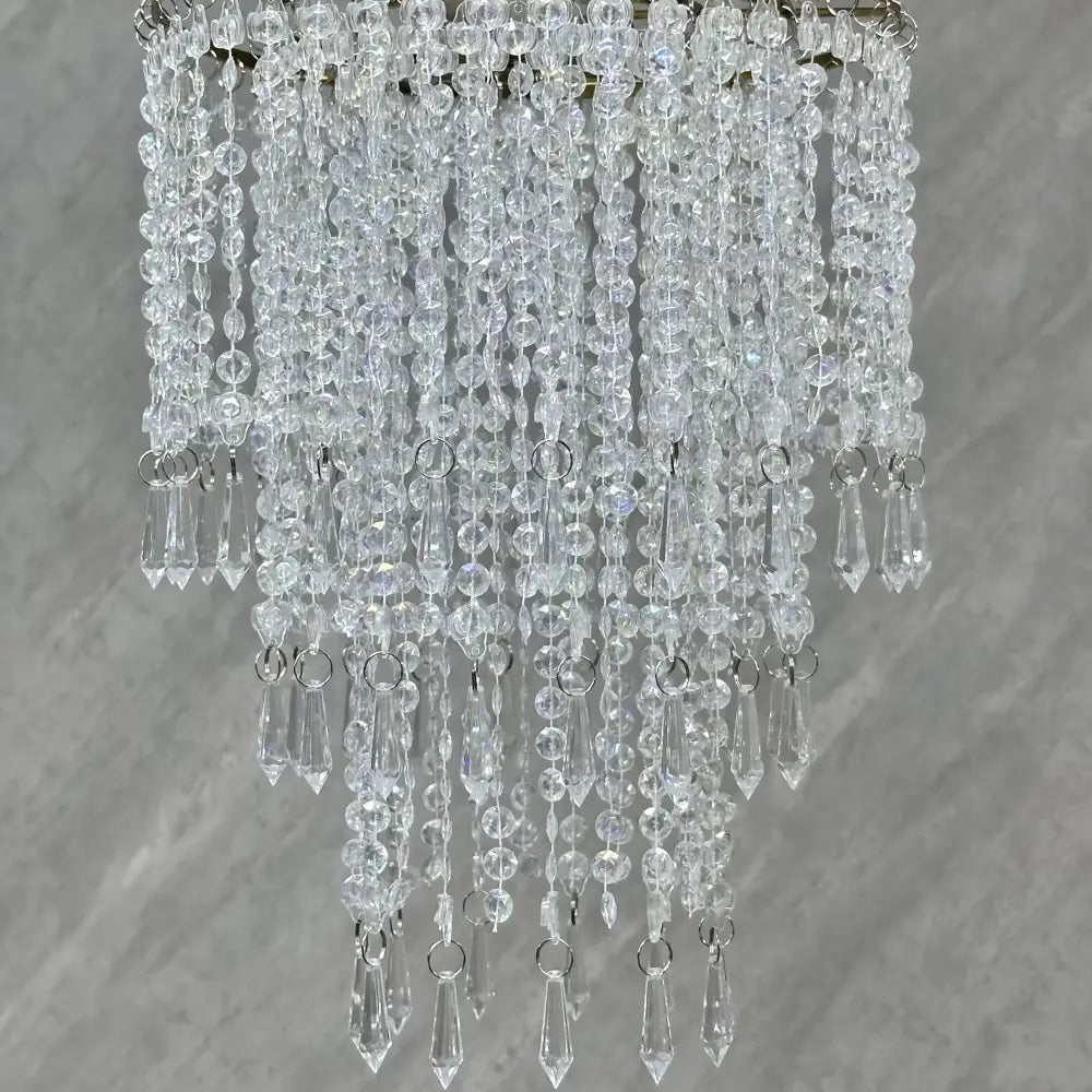 Acrylic Crystal Drop Chandelier for Weddings & Events - Without Lamp / 23x37cm - Home