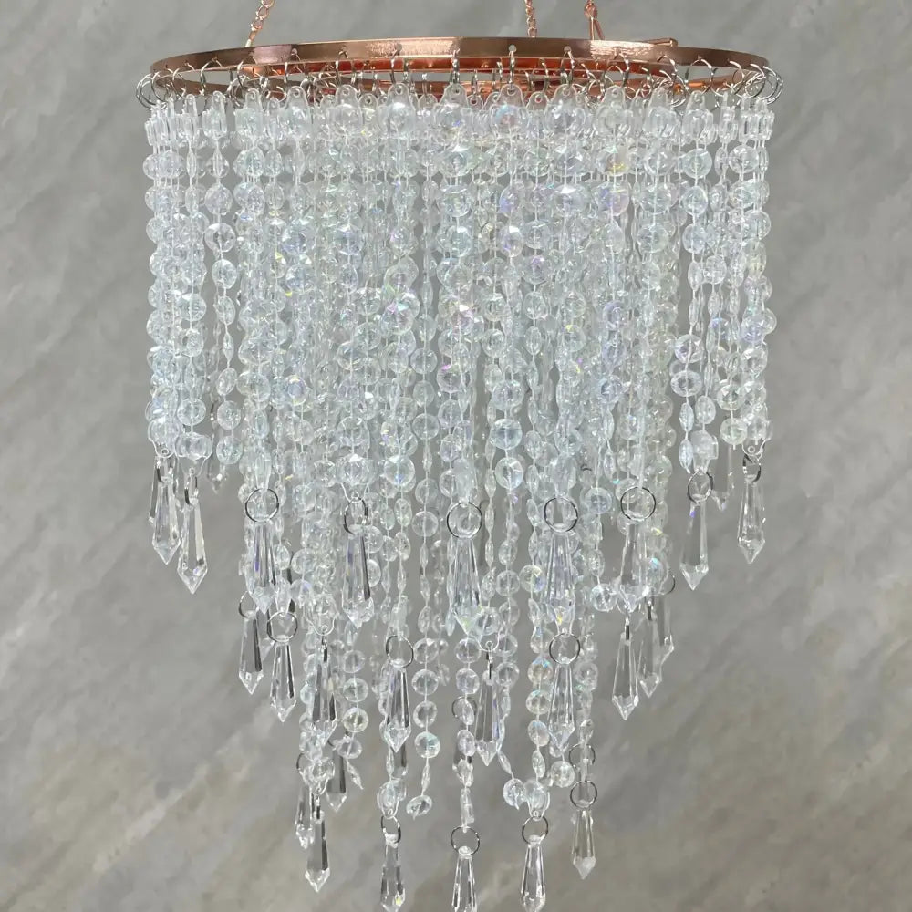 Acrylic Crystal Drop Chandelier for Weddings & Events - Without Lamp / 23x37cm - Home