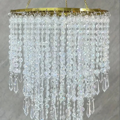 Acrylic Crystal Drop Chandelier for Weddings & Events - Without Lamp / 23x37cm - Home