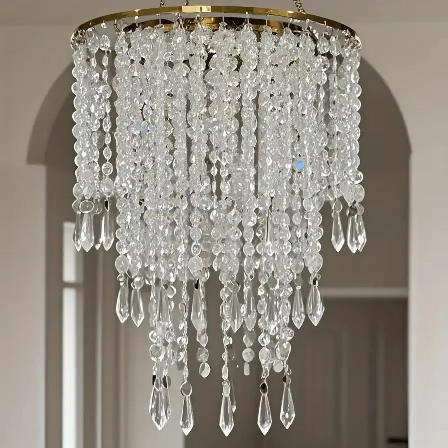 Acrylic Crystal Drop Chandelier for Weddings & Events - Without Lamp / 23x37cm - Home