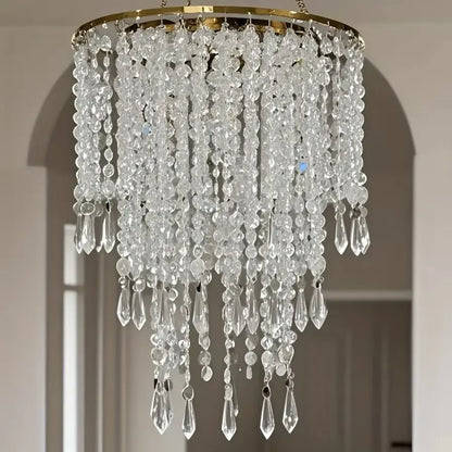 Acrylic Crystal Drop Chandelier for Weddings & Events - Without Lamp / 23x37cm - Home