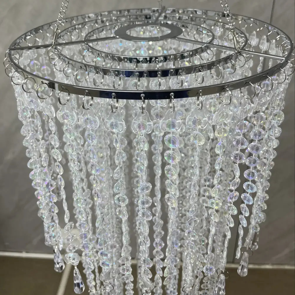 Acrylic Crystal Drop Chandelier for Weddings & Events - Without Lamp / 23x37cm - Home