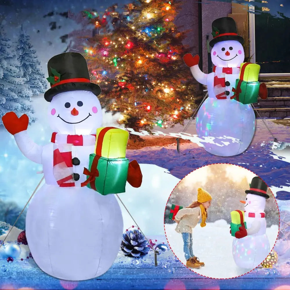 Christmas LED Inflatable Yard Decor – Santa Tree Snowman - Home & Garden > Seasonal Holid