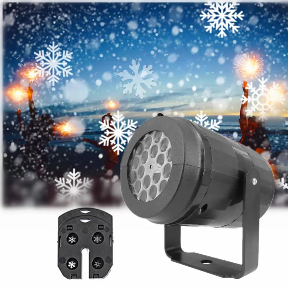 Christmas Snowflake Projector Light – LED Rotating Spotlight - Home & Garden > Decor