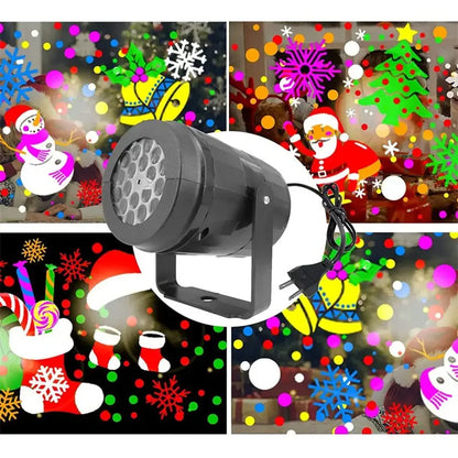 Christmas Snowflake Projector Light – LED Rotating Spotlight - Home & Garden > Decor