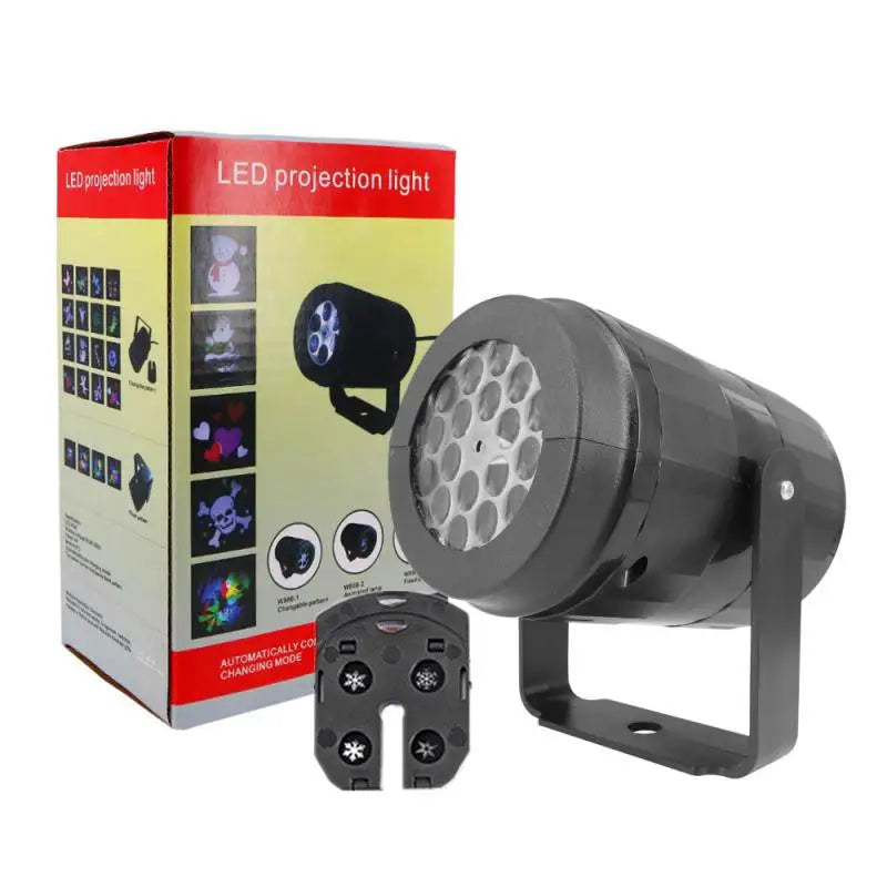 Christmas Snowflake Projector Light – LED Rotating Spotlight - Home & Garden > Decor