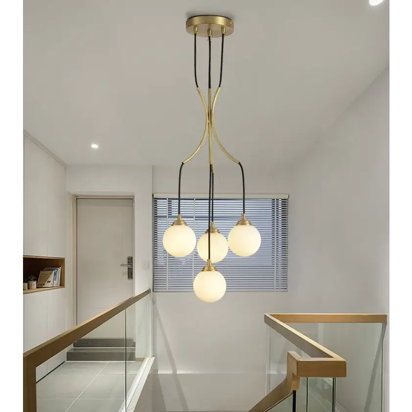 Creative Nordic Modern Chandelier for Staircase Living Dining - 4 Bulbs Home & Garden >