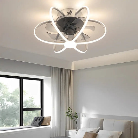 Flower Intelligent Dimmable LED Ceiling Fan Light - Lighting > lights Fans