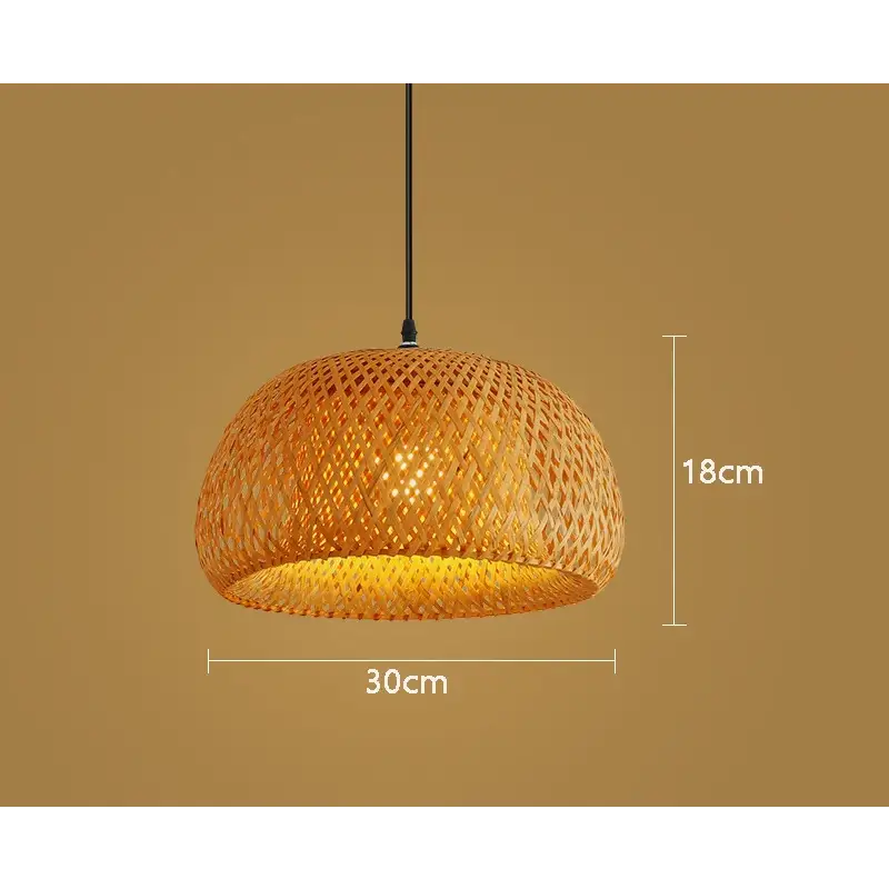 Hand‑Woven Bamboo Lantern Pendant Lamp - Style A - Home & Garden > Lighting Fixtures