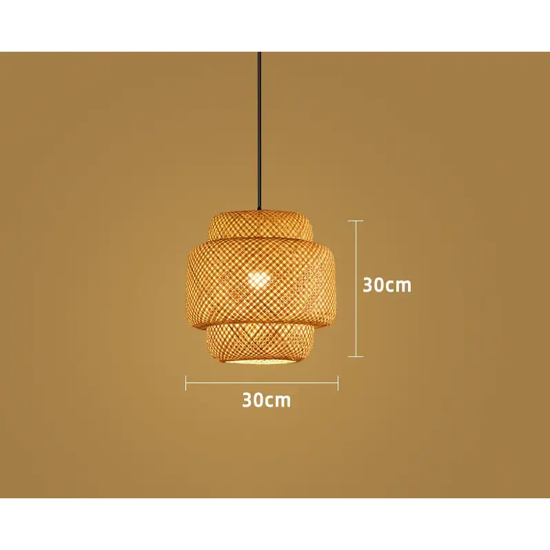 Hand‑Woven Bamboo Lantern Pendant Lamp - Style B - Home & Garden > Lighting Fixtures