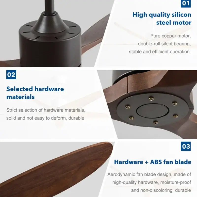 Industrial Vintage Ceiling Fan with Remote Control Lighting > lights Fans