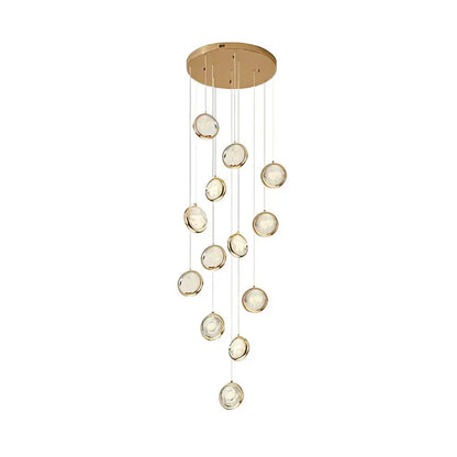 Luxury Bubbles Crystal Shade Staircase Chandelier - Lighting > Ceiling lights Chandeliers
