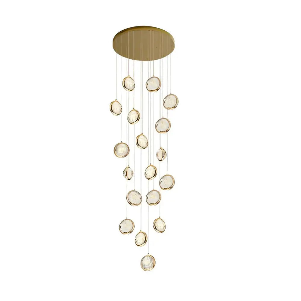 Luxury Bubbles Crystal Shade Staircase Chandelier - Lighting > Ceiling lights Chandeliers