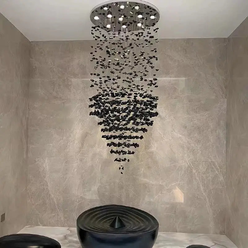 Luxury Clear Stone Crystal Chandelier for Staircase Hallway - Home & Garden > Lighting