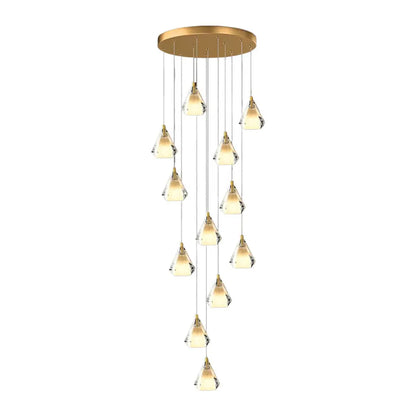 Luxury Crystal Shade Nordic Staircase Chandelier - Lighting > Ceiling lights Chandeliers