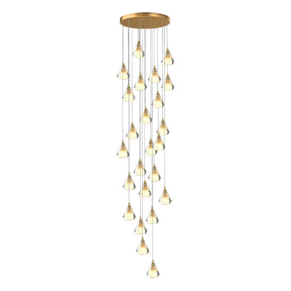 Luxury Crystal Shade Nordic Staircase Chandelier - Lighting > Ceiling lights Chandeliers