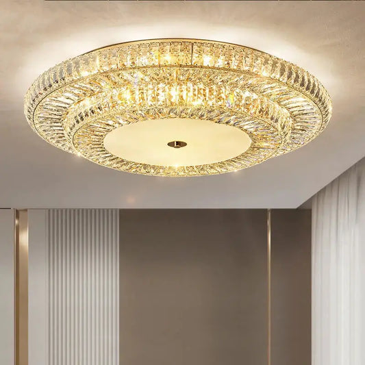 Luxury Large Gold Ceiling Crystal Chandelier for Living Bedroom