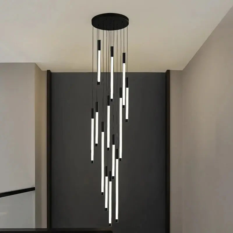 Luxury Long Led Strip Chandelier for Staircase Living Foyer