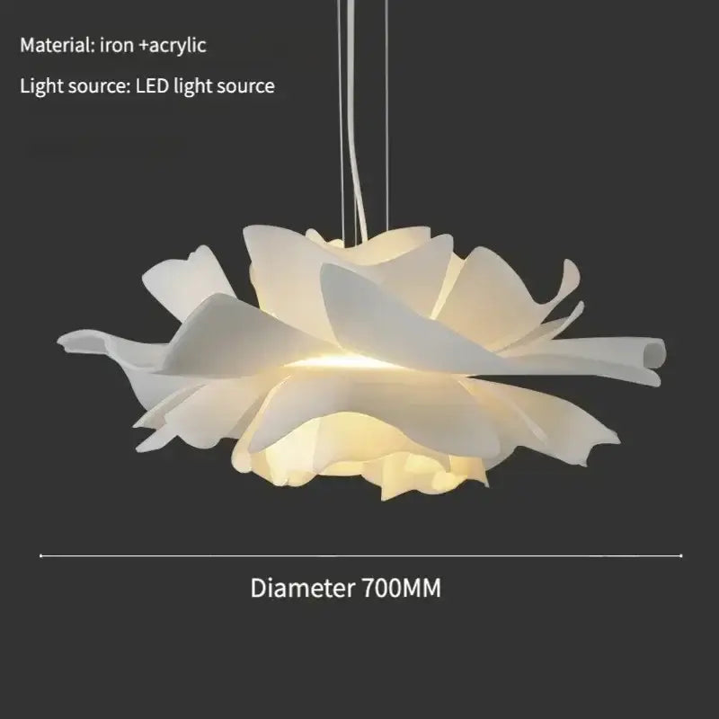 Modern Acrylic Flower Chandelier LED Pendant Light - Dia70cm / Natural light 4500k