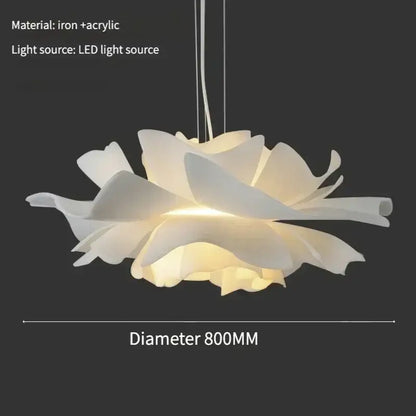 Modern Acrylic Flower Chandelier LED Pendant Light - Dia80cm / Natural light 4500k