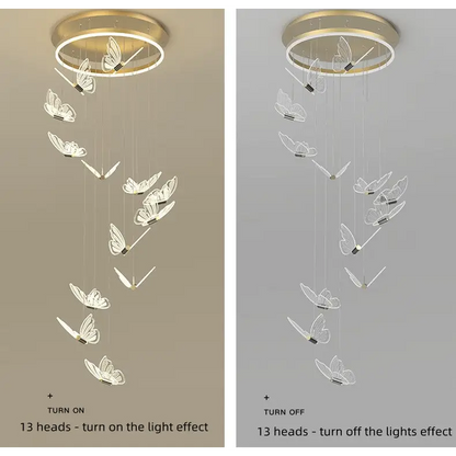 Modern Butterfly Chandelier for Living Staircase Bedroom - Home & Garden > Lighting