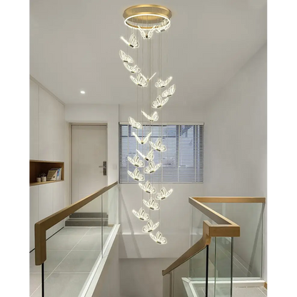 Modern Butterfly Chandelier for Living Staircase Bedroom - Cool Light / 19 Heads Home &